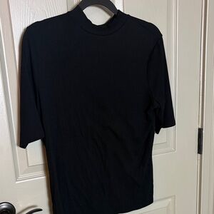A New Day Classic Black Women's Ribbed Knit Mock Turtleneck Like New! Sz XL